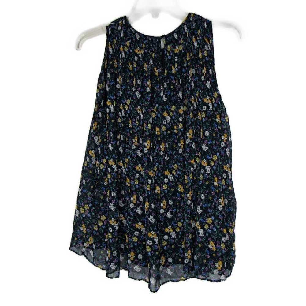 Halogen - Navy Floral Babydoll Top - Small